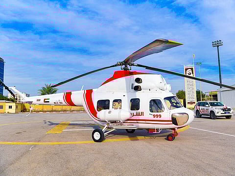The Air Wing Section of Ras Al Khaimah Police swung into action to rescue the group