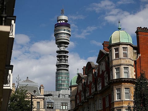 The BT Tower communications tower is seen in London, Britain.