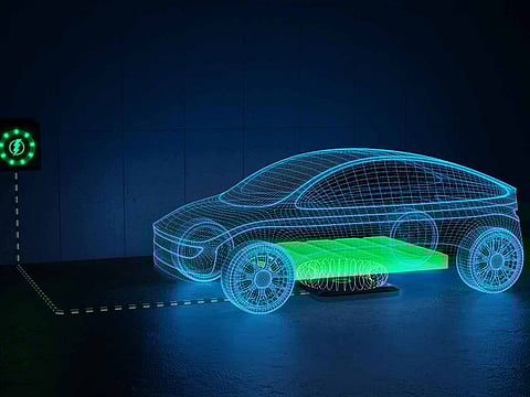 Wireless, or inductive, EV charging works by using magnetic resonance and a charging pad to generate a power-transmitting field.