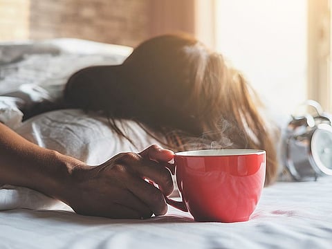 You are using the caffeine in the coffee and its absorption rate, to cycle through a rest and waking cycle really fast.