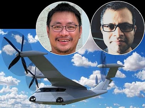 Elmer Francisco, 45, of e-Franscisco Motor Corp (eFMC, left), and Santh Sathya, 54, CEO and founder of LuftCar recently announced a joint venture to mass produce reusable flying modules and detachable vans – powered by hydrogen – which could change the economics of electric vertical-take-off-landing (eVTOL) transport.