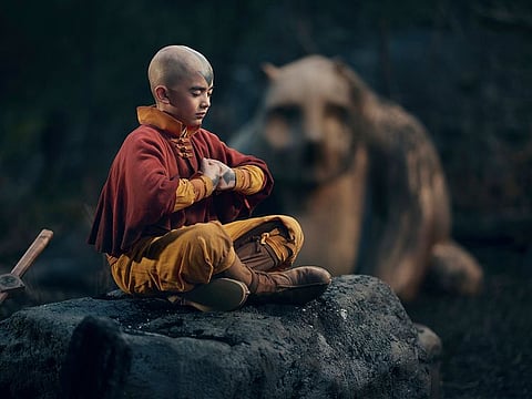 Gordon Cormier in a scene from the series "Avatar: The Last Airbender."