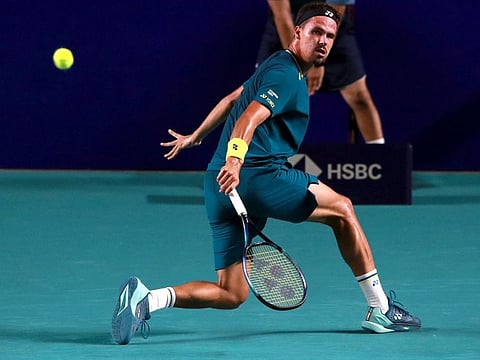 Germany's Daniel Altmaier in action during his round of 32 match against Germany's Alexander Zverev during the Mexican Open at Arena GNP Seguros, Acapulco, on Tuesday.