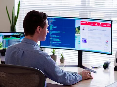 An ultrawide screen is capable of replacing two monitors and decluttering your desk for a more efficient workspace.