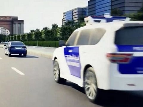Still from a 3D video by Abu Dhabi Police about road safety