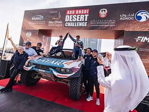 Nasser Al Attiyah’s fourth Abu Dhabi Desert Challenge title is also his maiden victory with his brand-new co-driver, Edouard Boulanger.