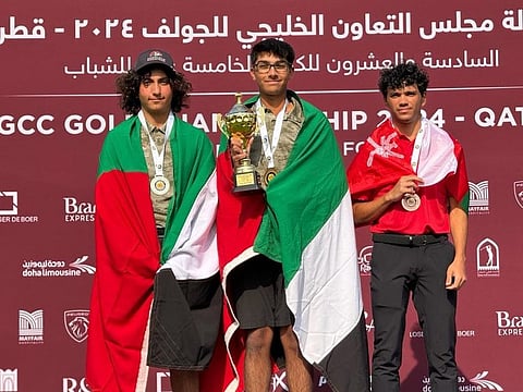 The UAE Boys Team celebrate their victory in Qatar