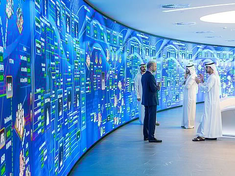 Since 2017, ADNOC has operated two industry-leading centers of AI excellence - the Panorama Digital Command Centre (pictured), and the Thamama Subsurface Center of Excellence.
