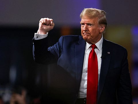 Former US President and Republican presidential candidate Donald Trump.