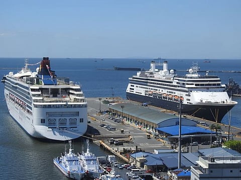 Two international cruise ships –Norwegian Jewel and MV Westerdam – docked at Pier 15 of Manila South Harbour on February 26, 2024.
