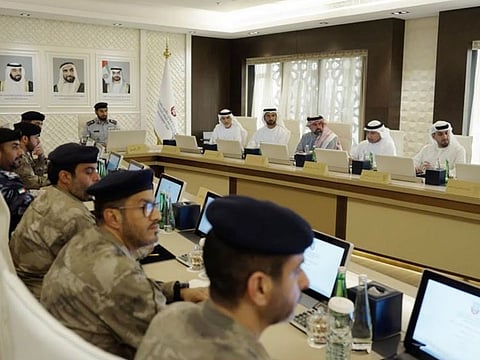 The emergency meeting underway in Abu Dhabi to discuss the weather conditions.