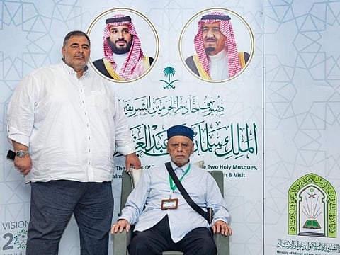 Hussain Mohammed (seated) and his son Ahmed.