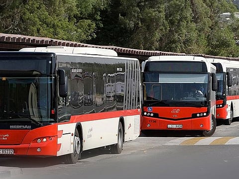 File picture of public buses in Dubai used for illustrative purpose only