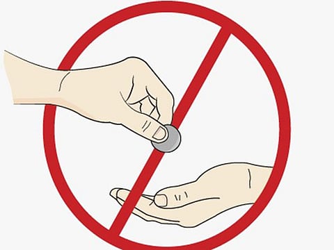 Anti-begging campaign poster by Sharjah Police