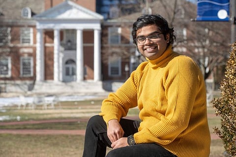 Pranay Karkale, a first-year graduate student at Johns Hopkins University from Nashik, India, at the university's campus in Baltimore.