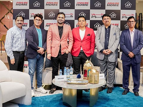 Adel Sajan, the Danube Group Managing Director (third from left), and Sayed Habib, Director of Danube Home (fourth from left) at the launch of its Ramadan collection