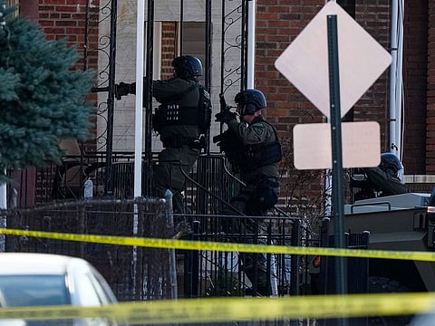 A man suspected of killing several people in their Philadelphia-area homes was arrested in New Jersey's capital city following a major police response, authorities said.
