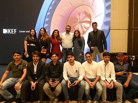 The MKB Bespoke team with KEF officials at a recent roadshow in Dubai