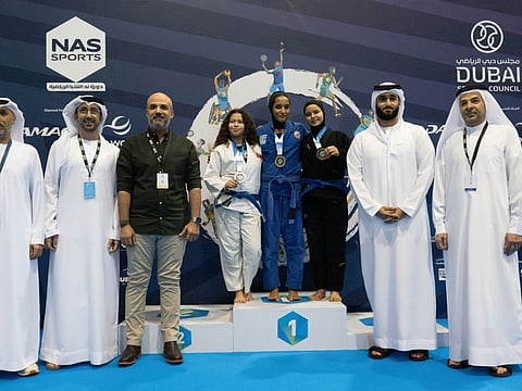 The women dominated the Jiu-Jitsu in the NAS Sports Tournament.