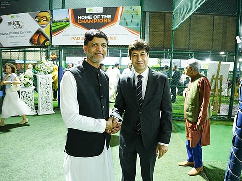 Dr Faisal Ikram, President Pakistan Association Dubai with Hussain Mohammed, Consul General of Pakistan in Dubai during the annual Iftar dinner for supporters of Pakistan Medical Centre.