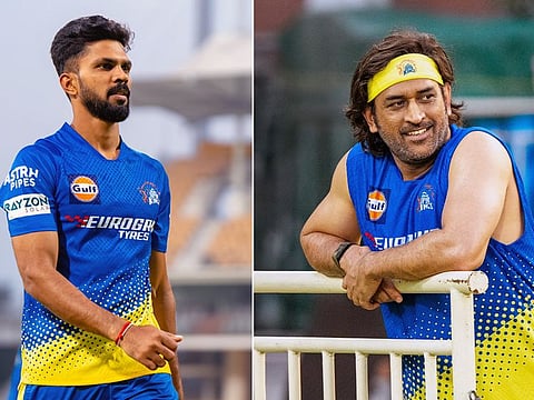 Mahendra Singh Dhoni (right) has taken over the Chennai Super Kings captaincy after Ruturaj Gaikwad (left) was ruled out of the season. However, social media is abuzz with rumours of a rift between the two.