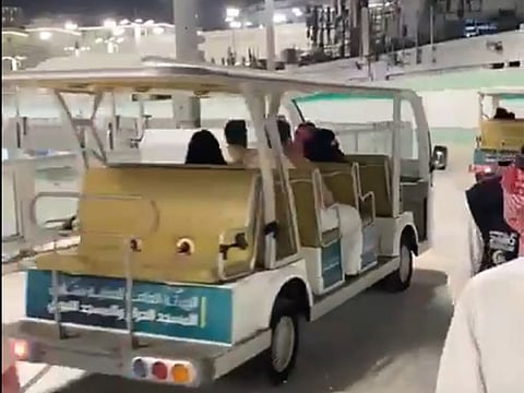 The smart golf carts at the Grand Mosque in Mecca are designed for use specifically on the mosque’s rooftop.