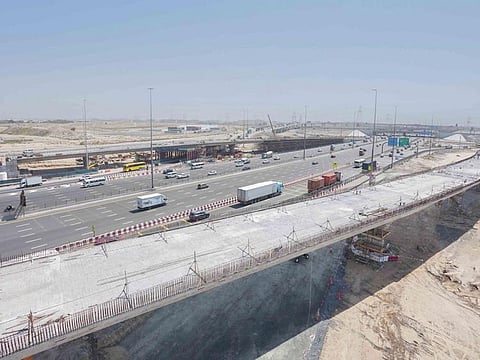 The Intersection of Garn Al Sabkha-Sheikh Mohammed bin Zayed Roads Improvement Project is currently 75 per cent complete.