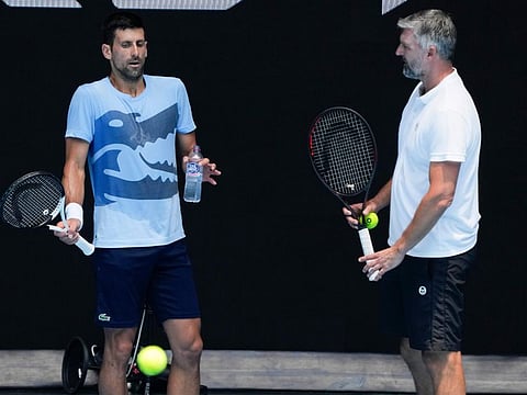 Serbia's Novak Djokovic announced on Wednesday he was separating from coach Goran Ivanisevic , ending a five-year association which yielded 12 Grand Slams.