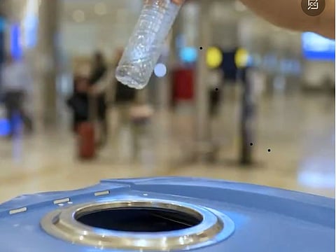 An average of 700,000 half litre plastic bottles are collected at Dubai International airport every month, the majority of which is generated at security touch points.