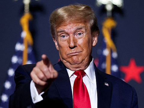 The former Republican president is seeking to evict his Democrat rival Joe Biden from the White House in November's vote.