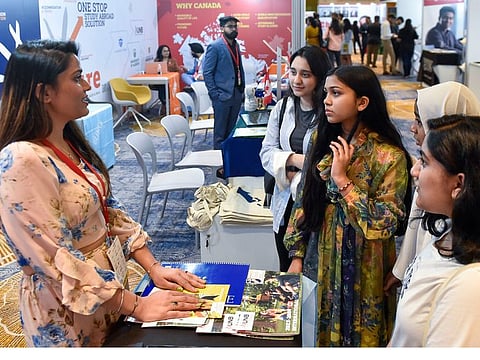 Students and parents at Gulf News Edufair 2023 at Ritz Carlton, DIFC