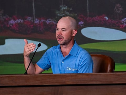 Brian Harman speaks to the media ahead of the Masters Tournament