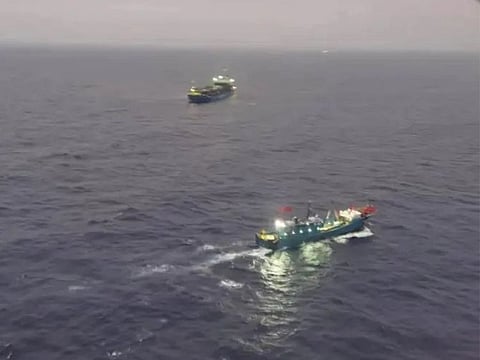 The collision occurred about 40 kilometres from the town of Yinggehai on the far southwest coast of Hainan.