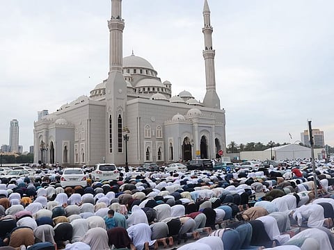 Worshippers throng mosques and prayer grounds across the emirates to offer Eid prayers