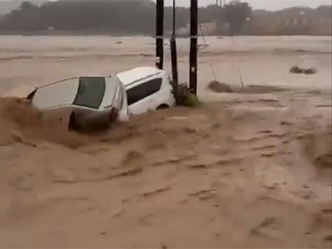 Severe weather last Sunday caused extensive damage in Oman.