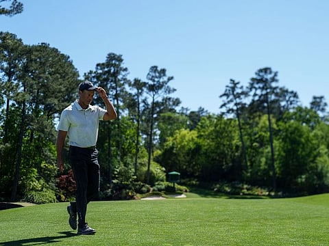 Tiger Woods during the third round of the Masters Tournament