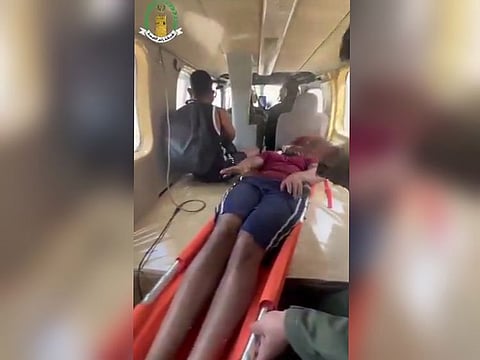 Still from police video of the rescue operation