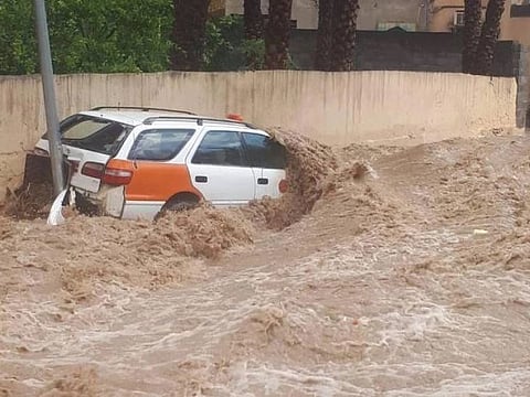 Several vehicles were swept away by torrents as rains continue to lash Oman since Sunday morning.