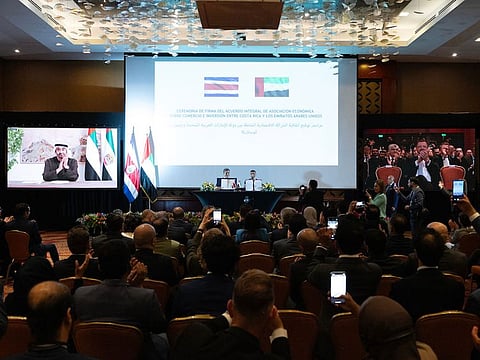 Presidents of UAE, Costa Rica witness signing of CEPA.