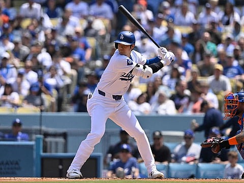 Shohei Ohtani leads MLB with 35 hits and 11 doubles and a .368 batting average.