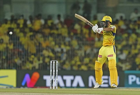 Chennai Super Kings' skipper Ruturaj Gaikwad in action during the match against Sunrisers Hyderabad in the Indian Premier League at MA Chidambaram Stadium in Chennai on Sunday.