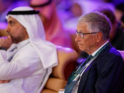 Bill Gates attends the World Economic Forum (WEF) in Riyadh, on April 28, 2024.