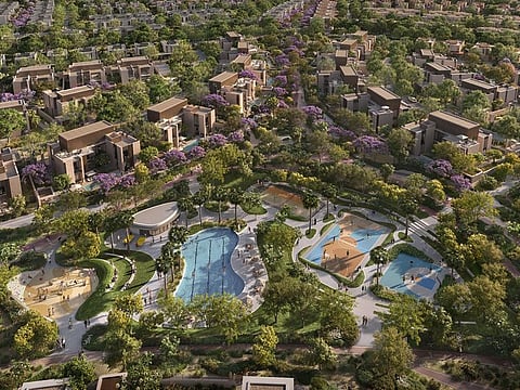 Lots of greens and walkways for Aldar's second Dubai project, called the 'Athlon'. The Abu Dhabi master-developer will launch three residential communities in Dubai through an alliance with Dubai Holding.