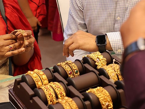 The price of 22-karat gold hovered between Dh298.75 to Dh301 on Thursday, compared to Dh307.75 on Tuesday and record highs of Dh311.25 seen last week.