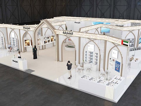 Artwork depicting the upcoming Guest of Honour pavilion of Sharjah at the book fair, which runs May 16 to 19