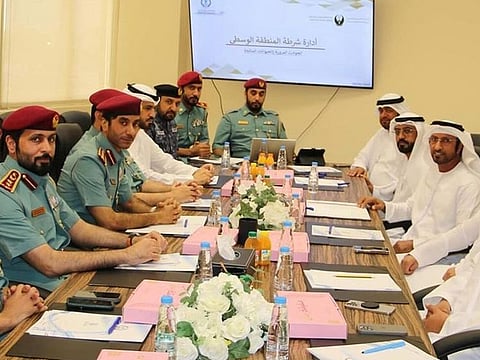 Police and municipality officials in Central Region of Sharjah discuss bolstering measures to avoid collision with stray animals on the roads