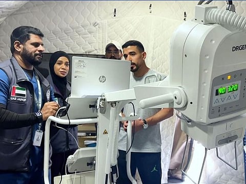 Operation Chivalrous Knight 3 has delivered an X-ray machine and a fully-equipped ambulance to the Al Marwani Field Hospital in the Gaza Strip.