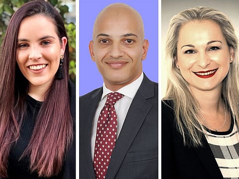 Making a difference: (From left) Mental health first aiders Tanisha Vorster, Ahmed Ismail and Vadia Rai.