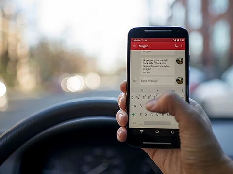 Using phones while driving is illegal in most countries. Offenders in the UAE are fined Dh800 and are docked four black points.
