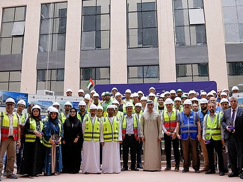 Officials from various government departments reviewed progress on the project site